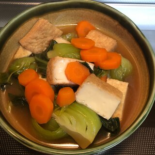 厚揚げとチンゲン菜の煮物^_^